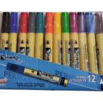 أقلام تحديد دائمة 12 لون linero 90