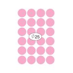 ملصقات/طبع دائرية ملونة 25 مم