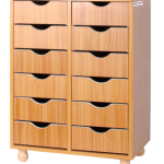 خزانة تنظيم مع 12 درج خشبية