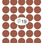 ملصقات/طبع دائرية ملونة 19 مم