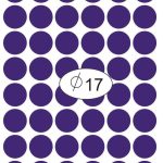 ملصقات/طبع دائرية ملونة 17 مم