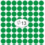 ملصقات/طبع دائرية ملونة 13 مم