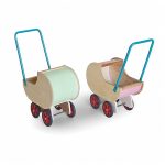 عربة دمى خشبية