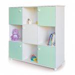 خزانة تنظيم على شكل خلية 9 خانات وأبواب