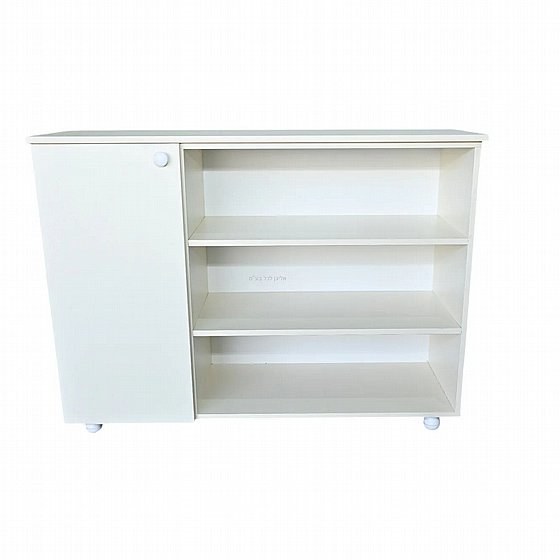 JPEG image خزانة تخزين مع باب جانبي وأرفف مفتوحة - الصورة 1