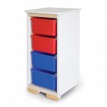 خزانة تنظيم 4 صناديق بلاستيك