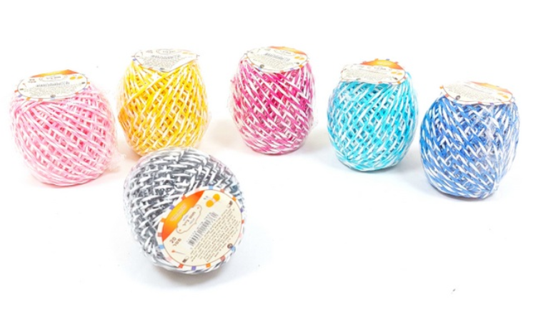 חוט נייר צבעוני לבן 20 מ خيوط قطنية 20 متر - الصورة 1