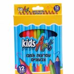 أقلام تلوين خشبية ملوّنة جامبو– Kids Art (12 لون)