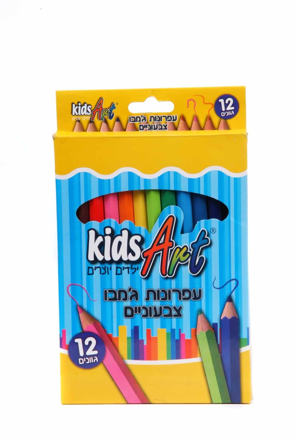 צבע גמבו 12 KIDS أقلام تلوين خشبية ملوّنة جامبو– Kids Art (12 لون) - الصورة 1