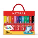 ألوان شمع سوبر جامبو – NATARAJ (12 لون)