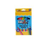 رزمة 12 لون خشبي جامبو عريض