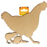 دجاجة خشبية وصوصMdf