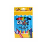 أقلام تلوين خشبية ملوّنة جامبو– Kids Art (12 لون)