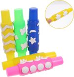 ⁦طقم شوبك بلاستيكي ملون (مرقه) للمعجون⁩ - الصورة ⁦2⁩